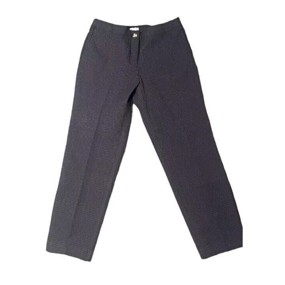 J. Jill Glen Check Straight Leg Dress Pants Size 6P Preppy Office Classic